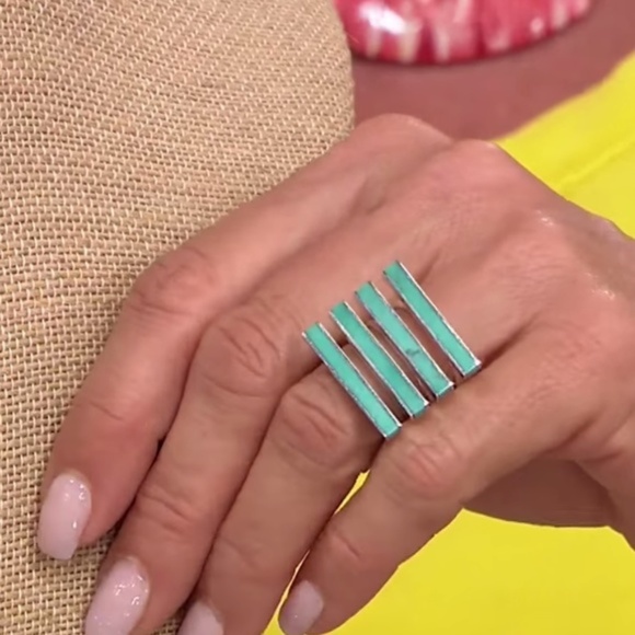 Jay King Jewelry - Jay King CAMPITOS Turquoise 4 Row Silver Ring 6